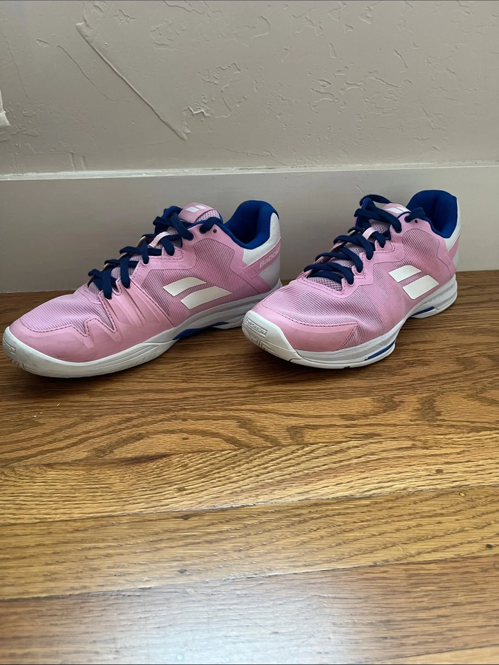Babolot Women's Tennis Sneakers Pink with Navy Accents SFX 3 All Court